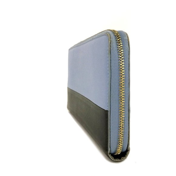 CELINE Bicolor Leather Long Zip Around Wallet - Picture 2 of 8